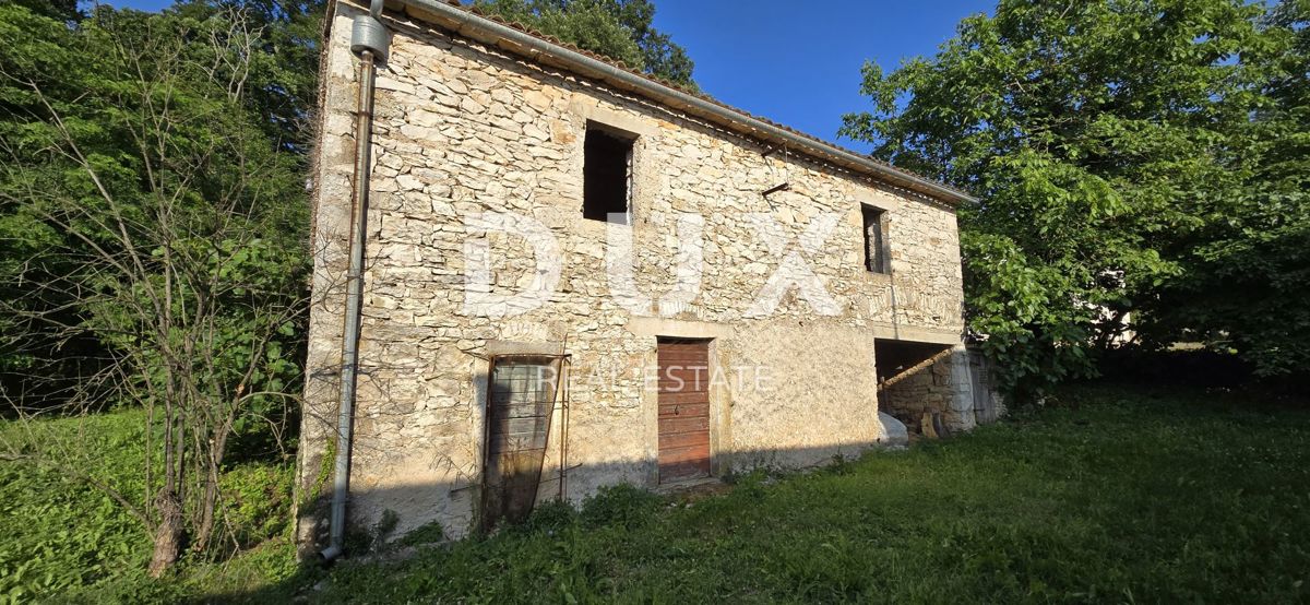 ISTRA, LABIN - Avtentična istrska kamnita hiša z gospodarskim poslopjem in velikim vrtom