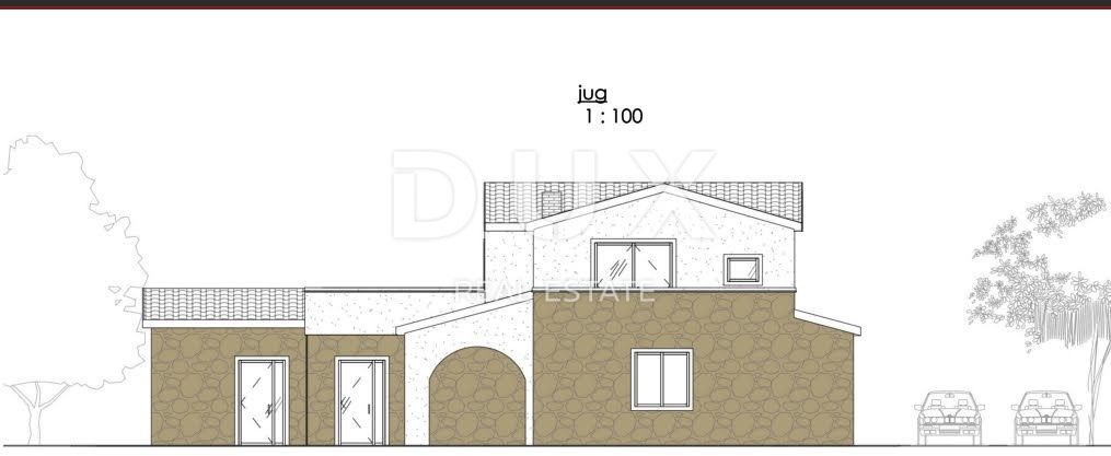 ZADAR, VRSI - Gradbeno zemljišče z dovoljenjem za gradnjo počitniške hiše