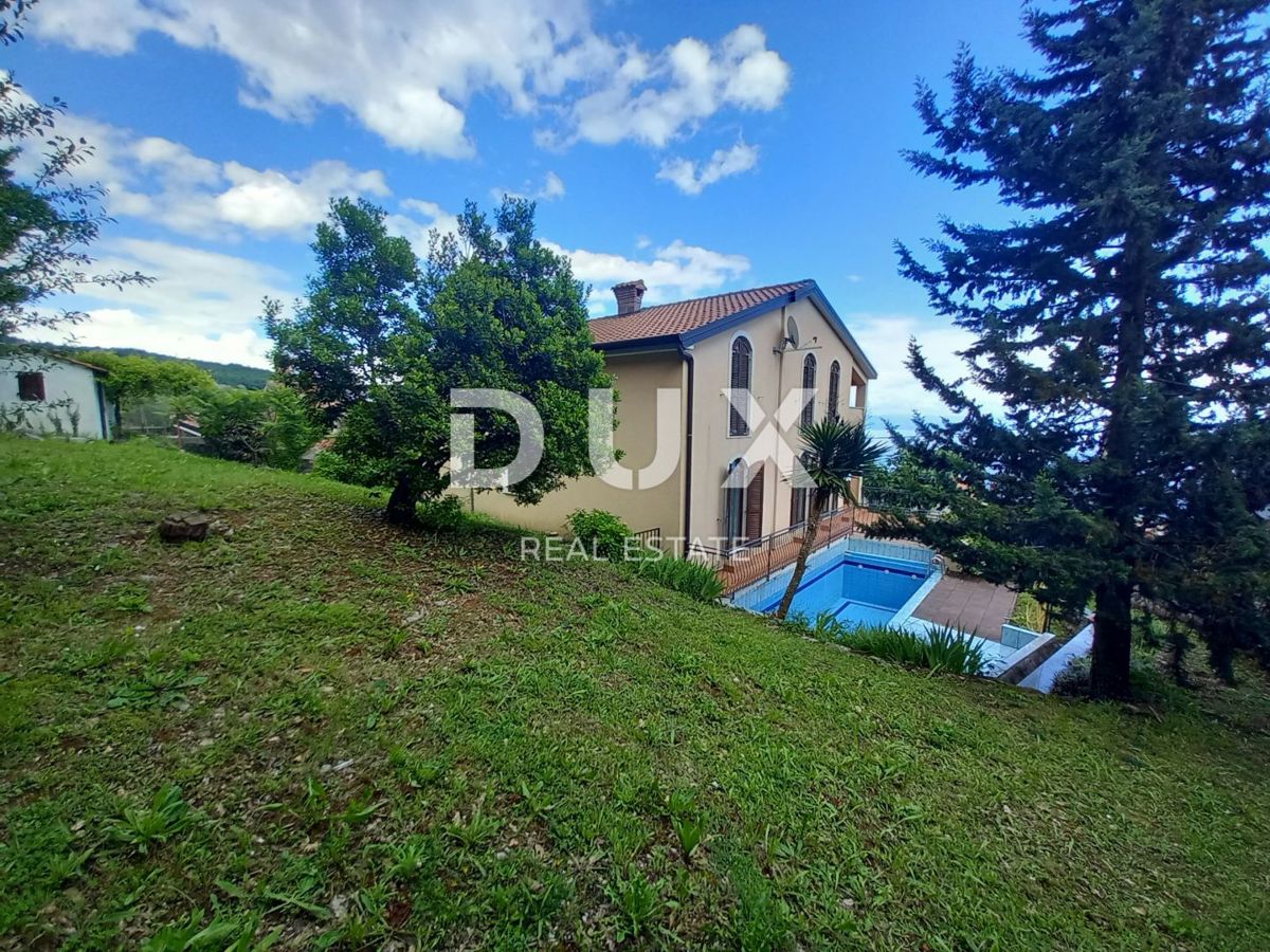 OPATIJA, POLJANE - Čudovita samostojna hiša z bazenom, garažo in pogledom na morje
