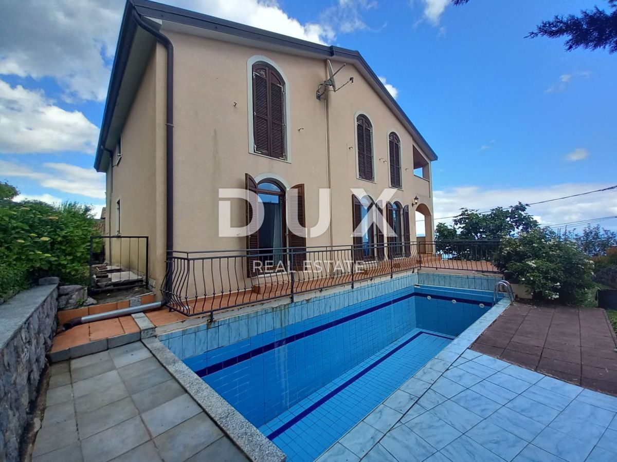 OPATIJA, POLJANE - Čudovita samostojna hiša z bazenom, garažo in pogledom na morje
