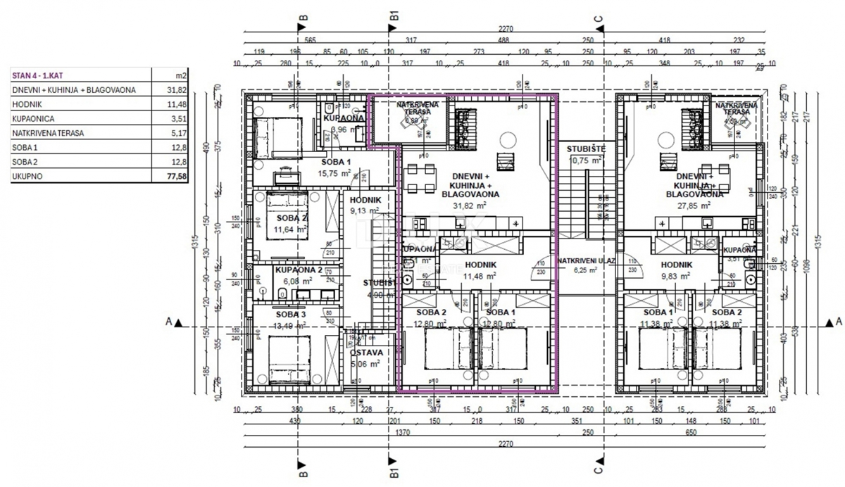 ISTRA, POREČ - Stanovanje z 2 spalnicama in 1 spalnico v novem projektu na odlični lokaciji!