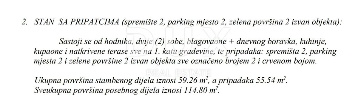 MATULJI, JUŠIĆI, JURDANI- stanovanje 1. nadstropje, 64,99m2 v novogradnji DB+2S z vrtom