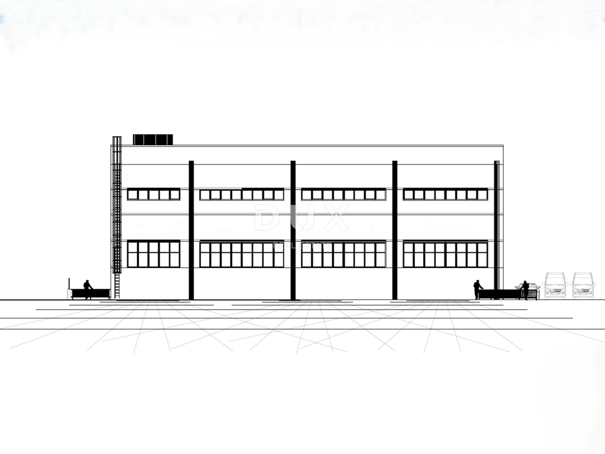RIJEKA, KUKULJANOVO – Novo – 2350 m2 veliko zemljišče v središču industrijske cone z gradbenim dovoljenjem