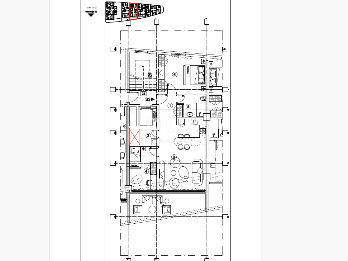 RIJEKA, KANTRIDA - 102 m2 veliko stanovanje v luksuzni novogradnji le 250 metrov od morja z garažo in panoramskim pogledom na morje