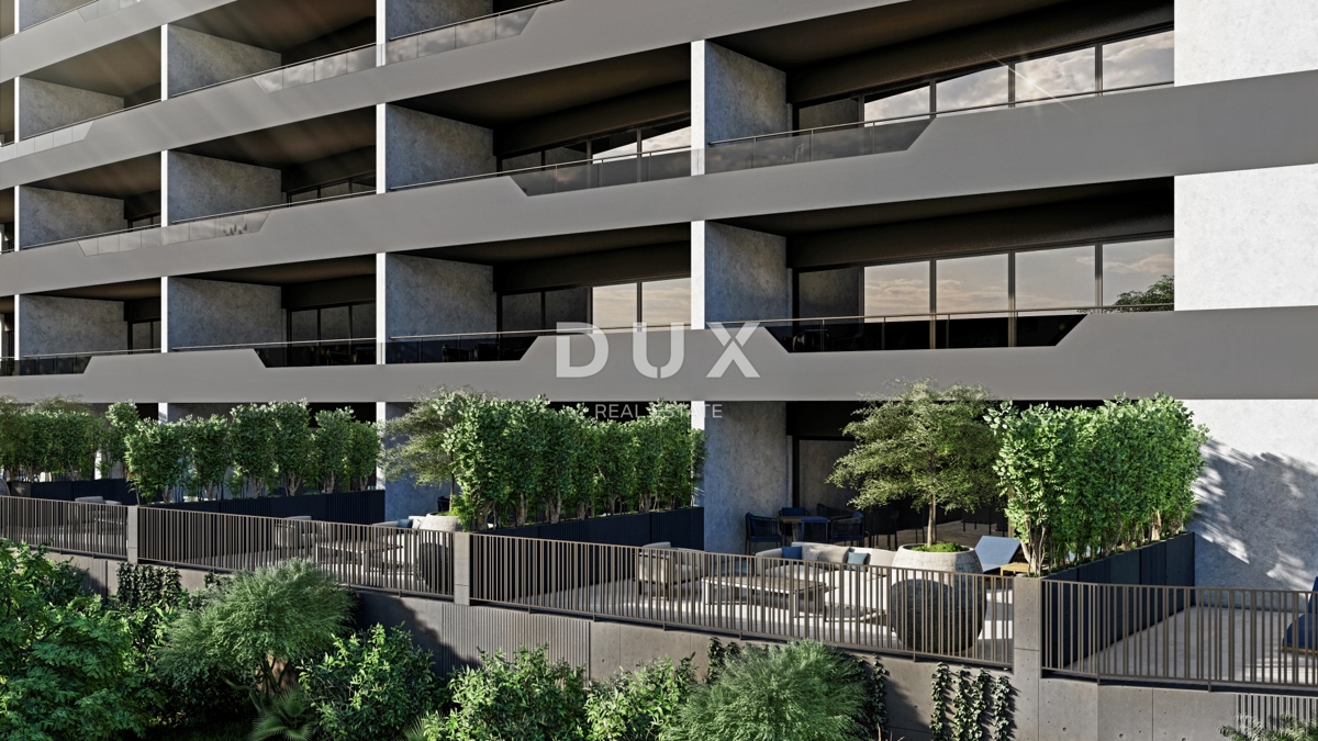 RIJEKA, KANTRIDA - 102 m2 veliko stanovanje v luksuzni novogradnji le 250 metrov od morja z garažo in panoramskim pogledom na morje