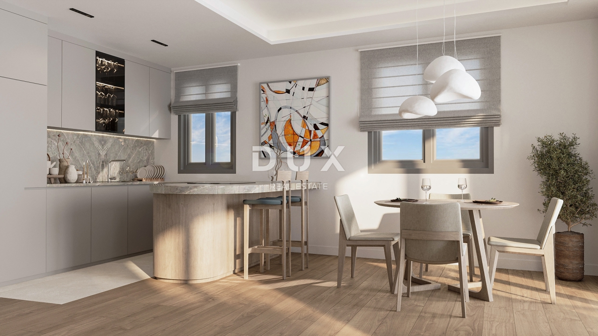 RIJEKA, KANTRIDA - 134 m2 veliko stanovanje v luksuzni novogradnji le 250 metrov od morja z garažo in panoramskim pogledom na morje