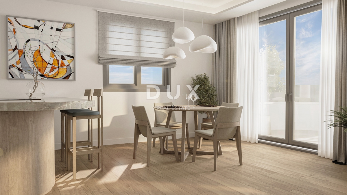 RIJEKA, KANTRIDA - 134 m2 veliko stanovanje v luksuzni novogradnji le 250 metrov od morja z garažo in panoramskim pogledom na morje