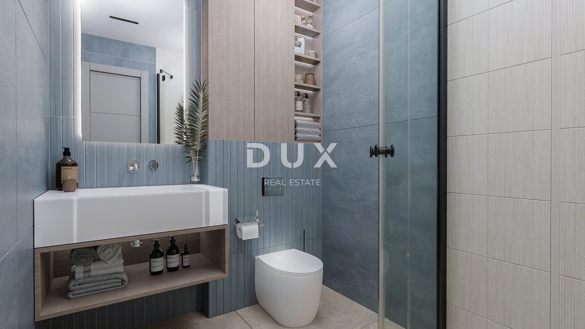 RIJEKA, KANTRIDA - 134 m2 veliko stanovanje v luksuzni novogradnji le 250 metrov od morja z garažo in panoramskim pogledom na morje