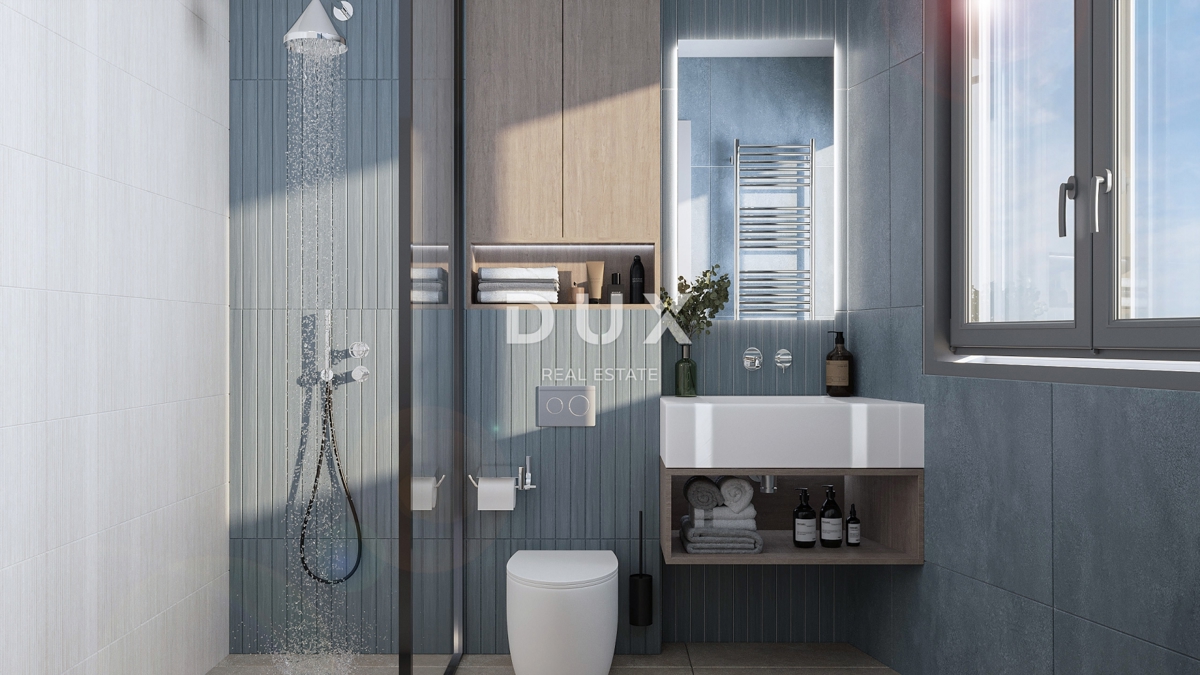 RIJEKA, KANTRIDA - 134 m2 veliko stanovanje v luksuzni novogradnji le 250 metrov od morja z garažo in panoramskim pogledom na morje