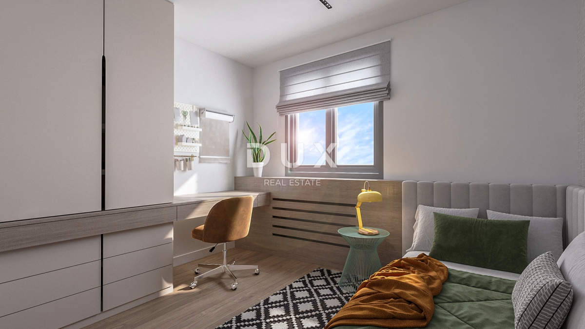 RIJEKA, KANTRIDA - 134 m2 veliko stanovanje v luksuzni novogradnji le 250 metrov od morja z garažo in panoramskim pogledom na morje