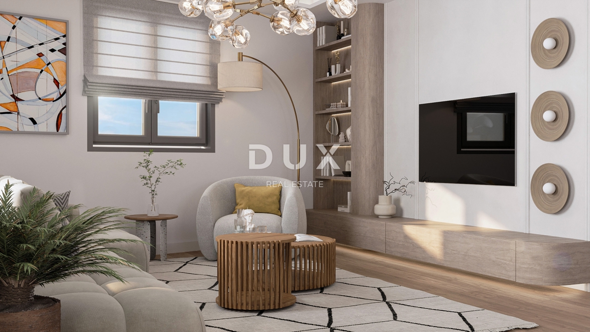 RIJEKA, KANTRIDA - 134 m2 veliko stanovanje v luksuzni novogradnji le 250 metrov od morja z garažo in panoramskim pogledom na morje