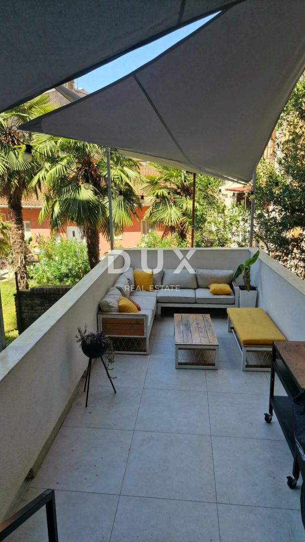 RIJEKA, CENTER - opremljeno 2-sobno stanovanje + dnevna soba s teraso