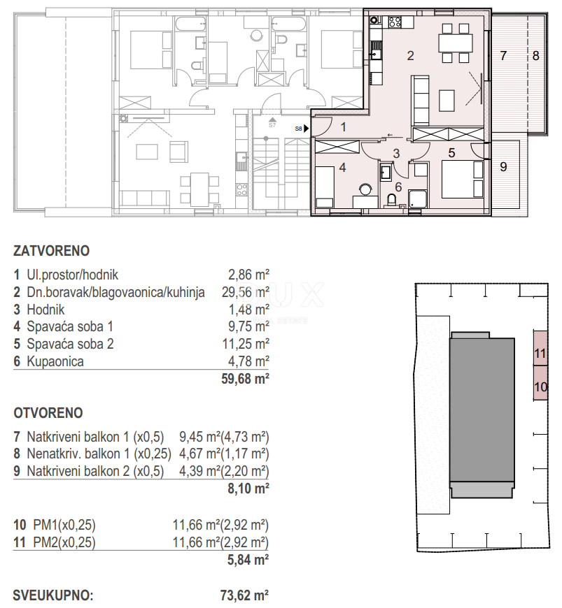OTOK PAG, MANDRE - Moderna novogradnja s pogledom na morje 80 metrov od plaže! S8