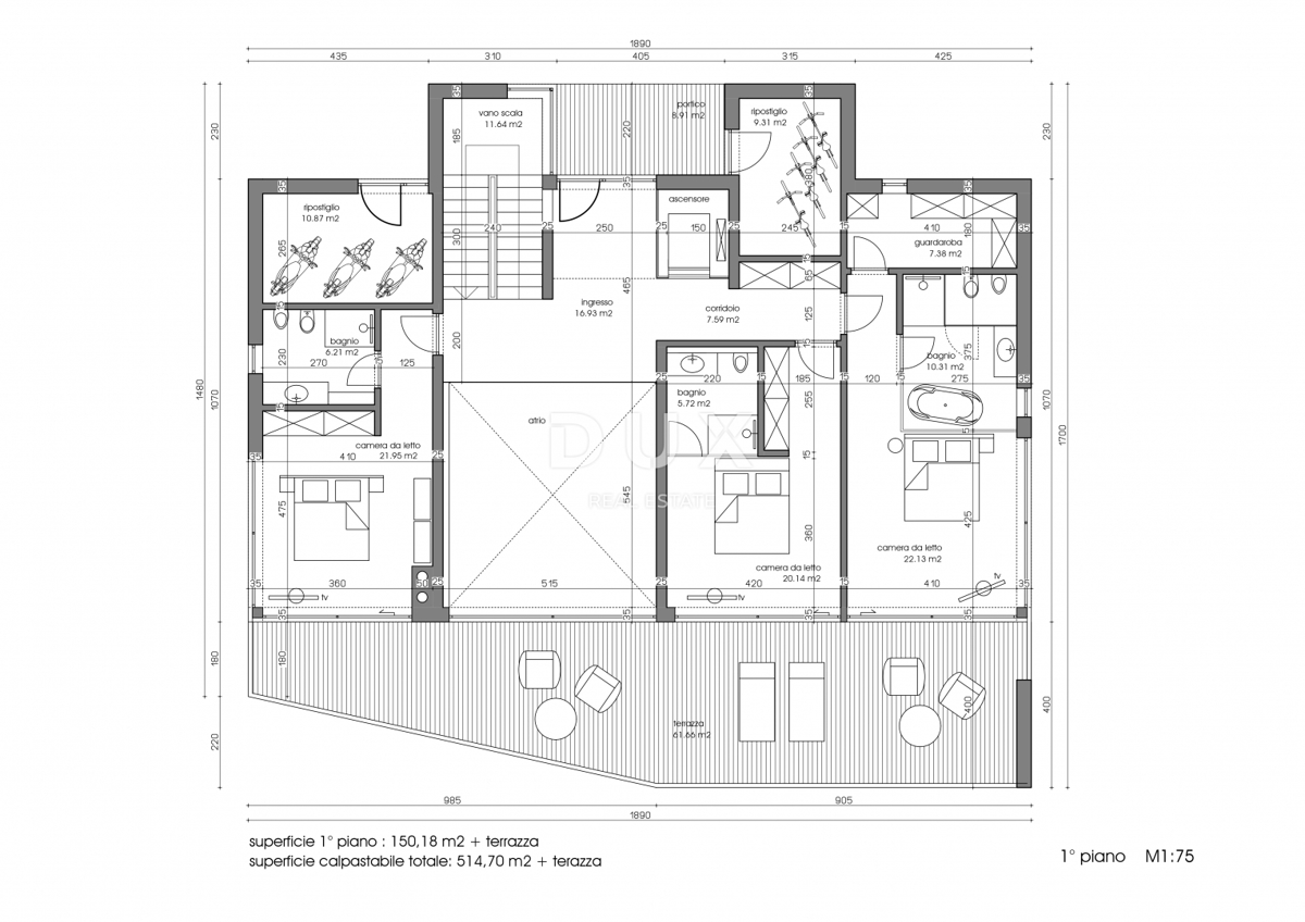 ISTRA, MEDULIN - Gradbeno zemljišče 1. vrsta do morja z izdanim in veljavnim gradbenim dovoljenjem za moderno vilo z bazenom in dvigalom
