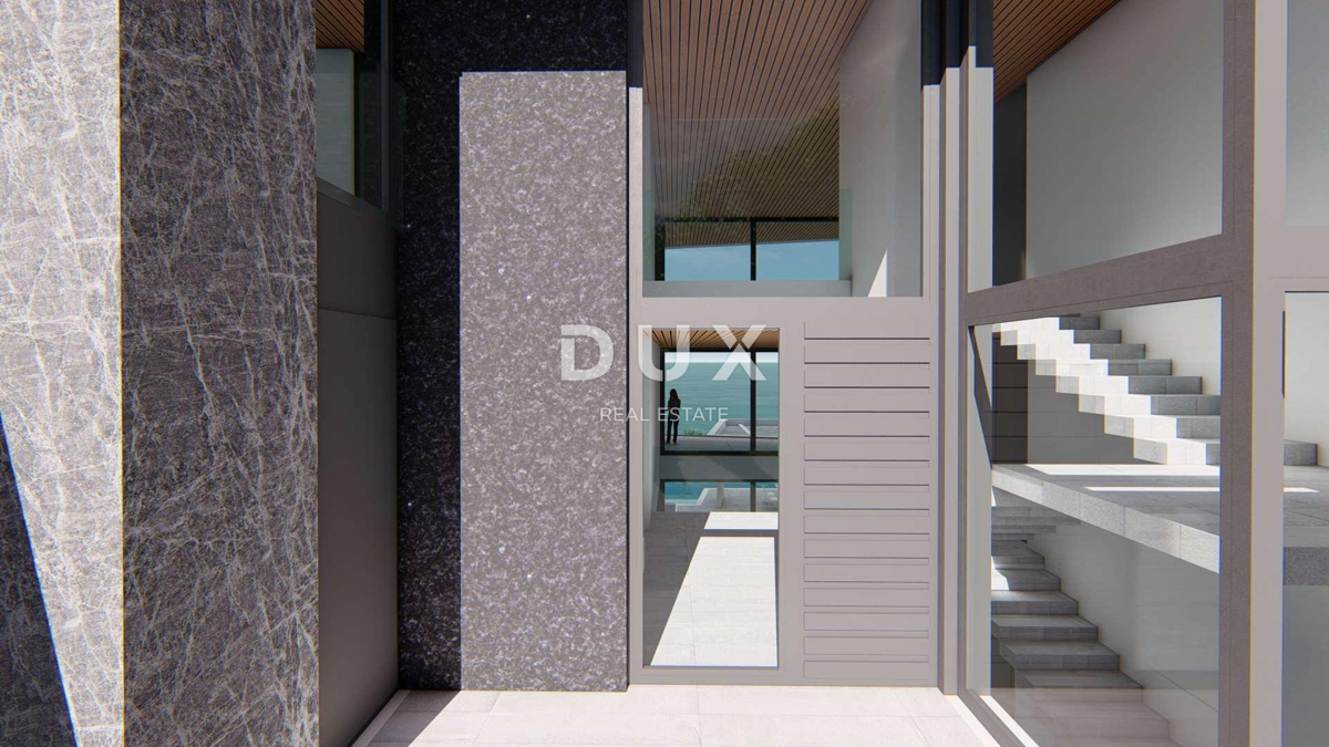 ISTRA, MEDULIN - Gradbeno zemljišče 1. vrsta do morja z izdanim in veljavnim gradbenim dovoljenjem za moderno vilo z bazenom in dvigalom