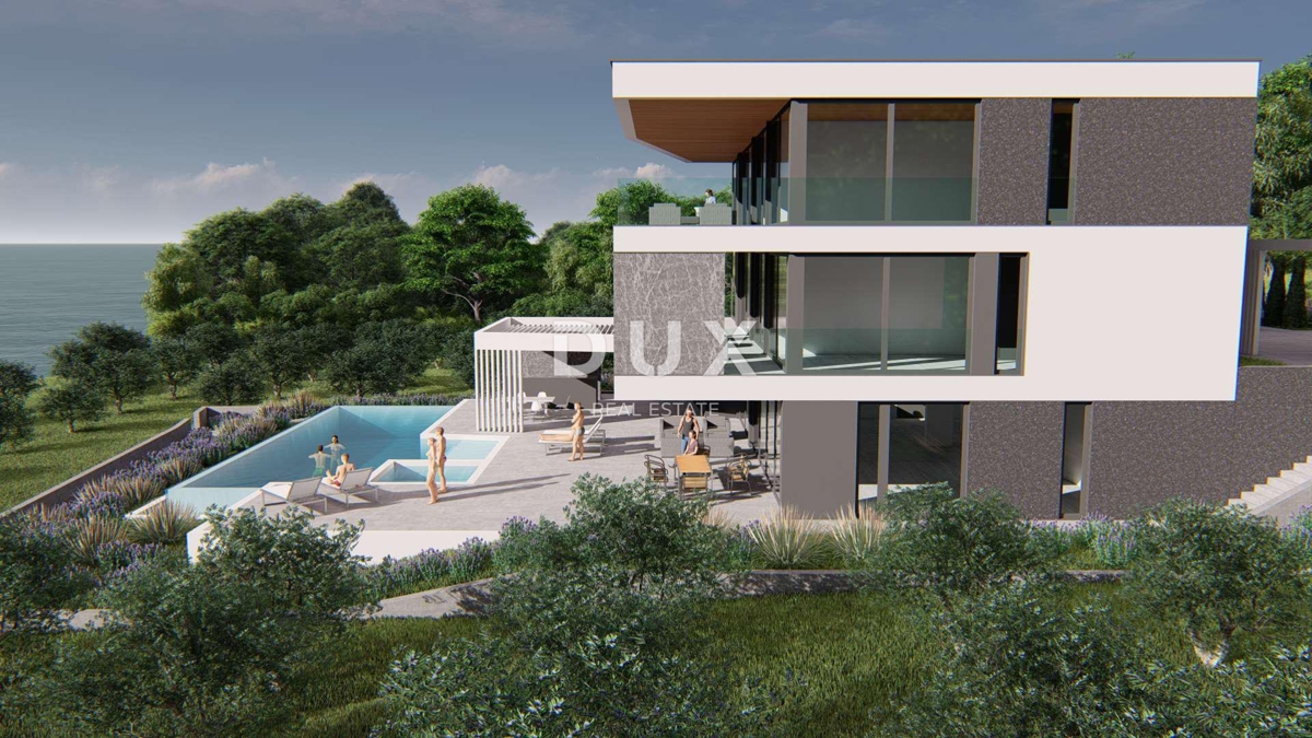 ISTRA, MEDULIN - Gradbeno zemljišče 1. vrsta do morja z izdanim in veljavnim gradbenim dovoljenjem za moderno vilo z bazenom in dvigalom