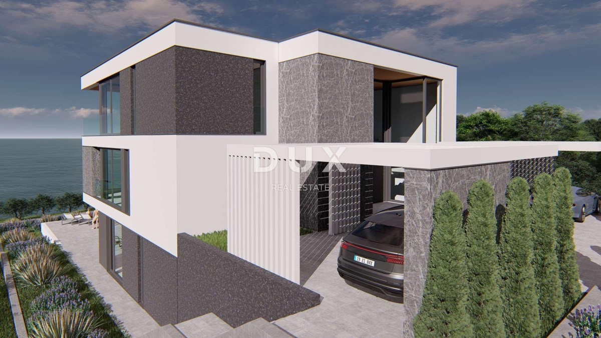 ISTRA, MEDULIN - Gradbeno zemljišče 1. vrsta do morja z izdanim in veljavnim gradbenim dovoljenjem za moderno vilo z bazenom in dvigalom