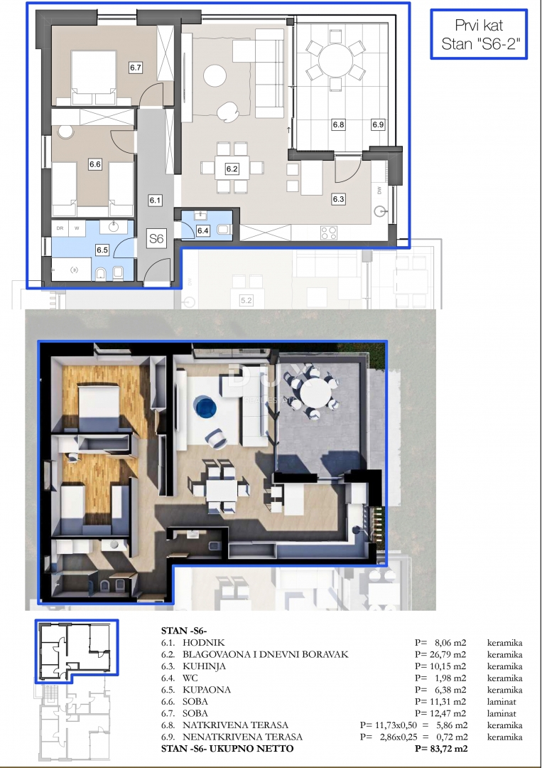ISTRA, LABIN - Udobno stanovanje v moderni novogradnji