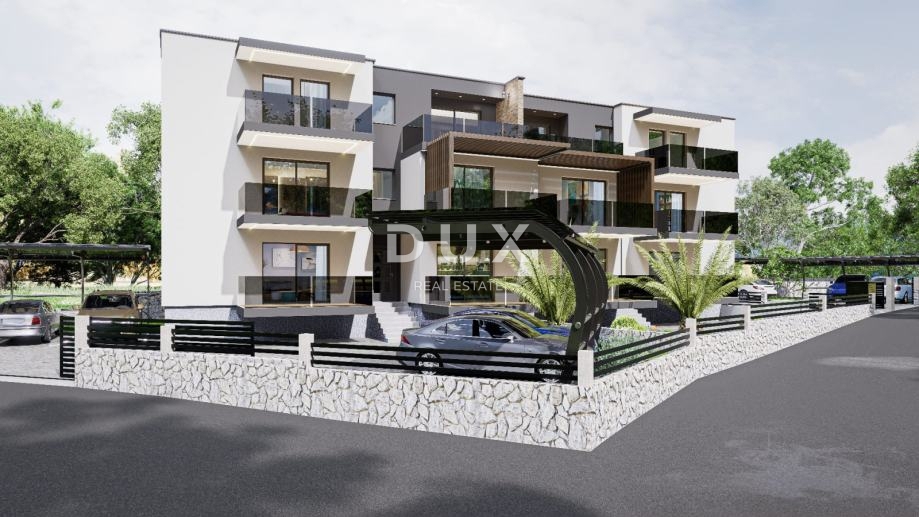 RIJEKA, PEHLIN, PODMURVICE - stanovanje 53,92m2 v novogradnji s pogledom na morje, dnevna soba + 1 spalnica, pritličje - STANOVANJE 1D