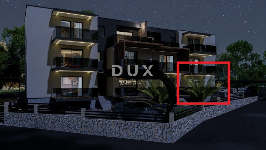 RIJEKA, PEHLIN, PODMURVICE - stanovanje 53,92m2 v novogradnji s pogledom na morje, dnevna soba + 1 spalnica, pritličje - STANOVANJE 1D