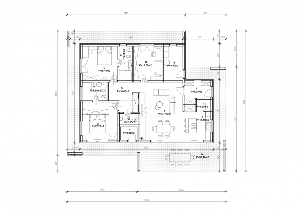 ISTRA, LABIN - Prostorno zemljišče z gradbenim dovoljenjem