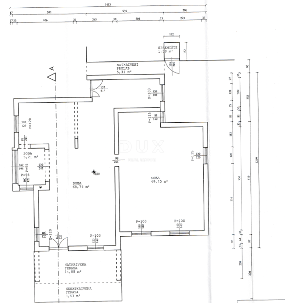 KASTAV, RUBEŠI - nedokončana etaža z veliko teraso in razgledom!