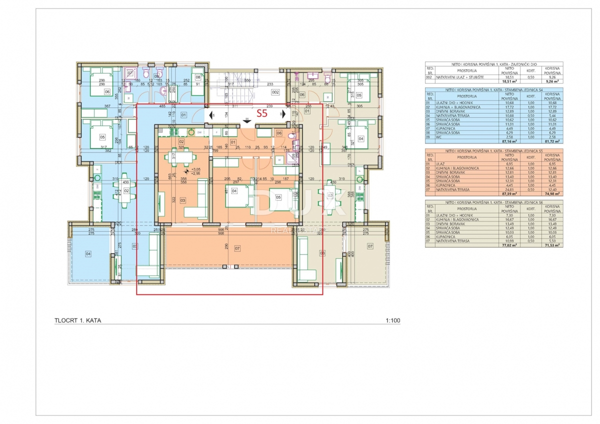 ŠIBENIK, VODICE - Dvosobno stanovanje v novogradnji z veliko teraso in čudovitim pogledom na morje!