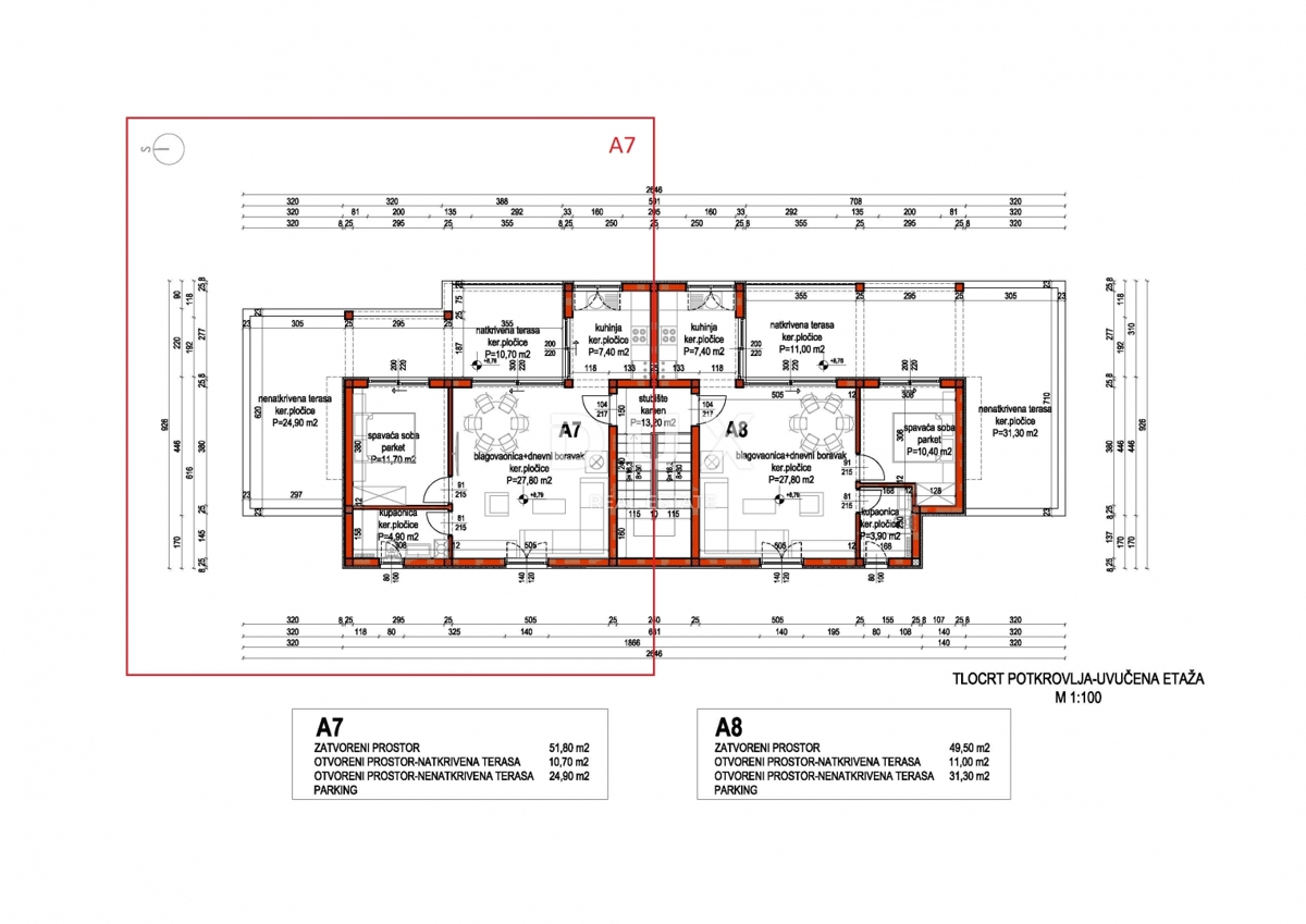 PRIMOŠTEN, DOLAC – Penthouse s čudovitim pogledom na morje! PRILOŽNOST!