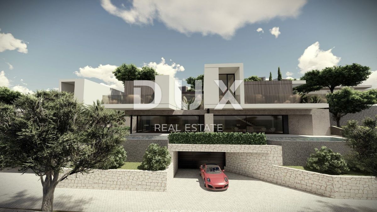 OPATIJA, BREGI - zemljišče 1166m2 Z LOKACIJSKIM DOVOLJENJEM!! za ekskluzivno vilo z bazenom in panoramskim pogledom na morje