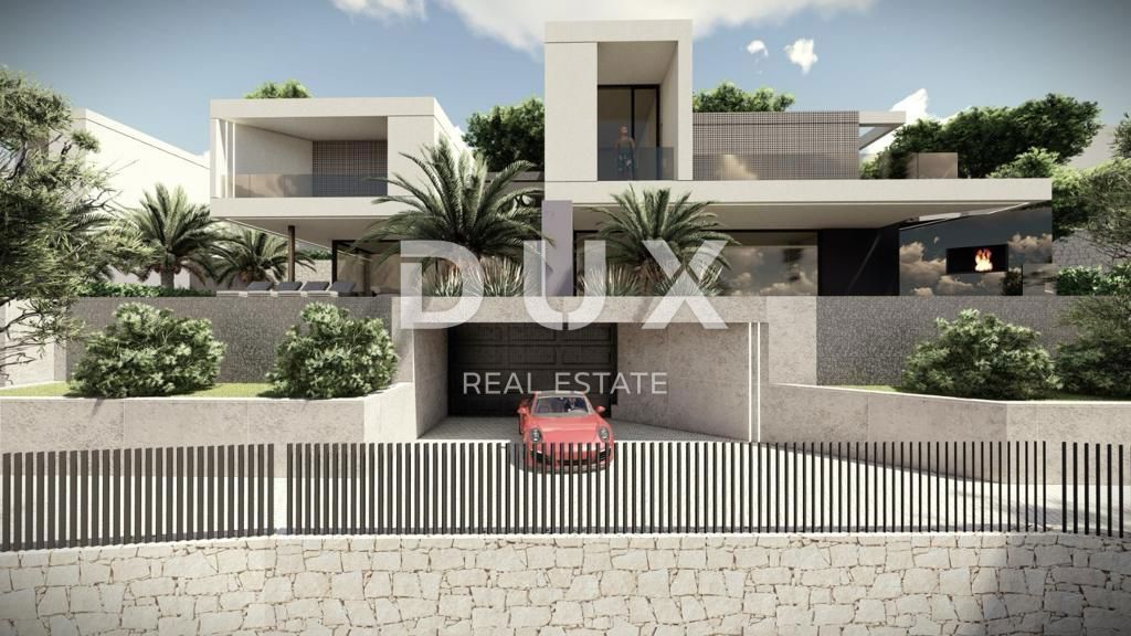 OPATIJA, BREGI - zemljišče 1166m2 Z LOKACIJSKIM DOVOLJENJEM!! za ekskluzivno vilo z bazenom in panoramskim pogledom na morje