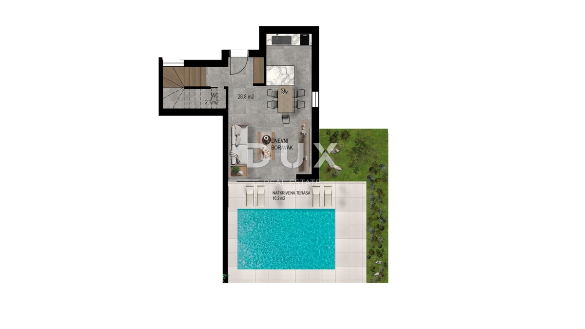 CRIKVENICA - Moderna hiša z bazenom in panoramskim razgledom