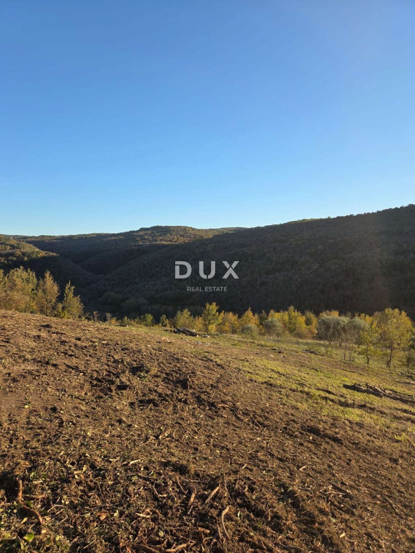 ISTRA, MOTOVUN - Gradbeno zemljišče na osamljeni lokaciji z razgledom