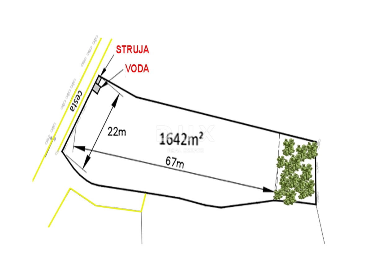 Zemljišče Tinjan, 1.642m2