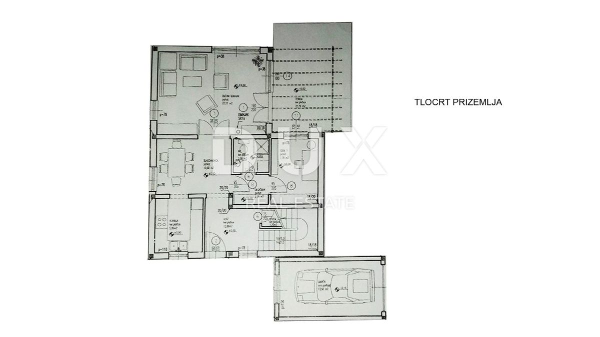 GOSPIĆ - Samostojna hiša s prostornim vrtom in obdelovalnim zemljiščem