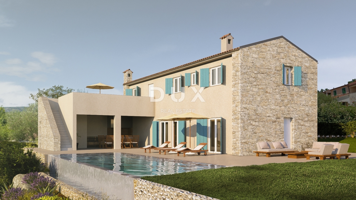 ISTRA, RABAC - Prostorno gradbeno zemljišče z gradbenim dovoljenjem - Pogled na morje!