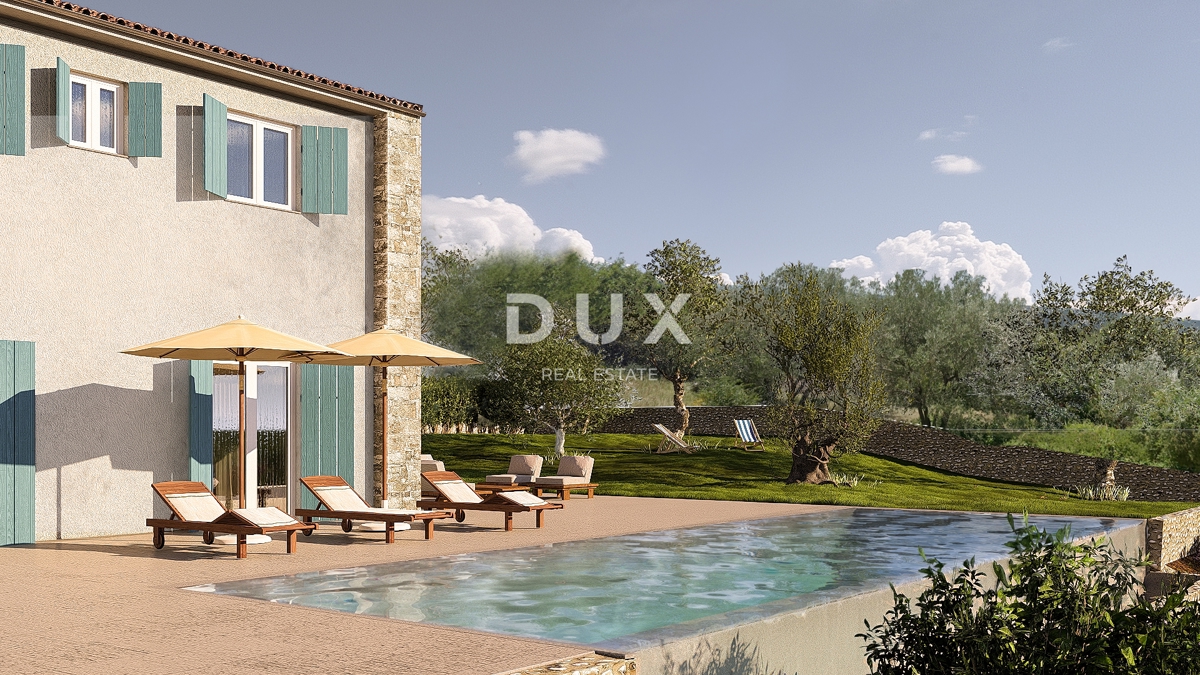 ISTRA, RABAC - Prostorno gradbeno zemljišče z gradbenim dovoljenjem - Pogled na morje!