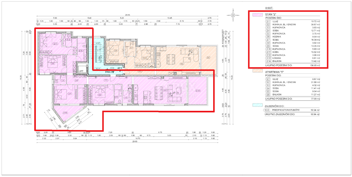 OPATIJA, CENTER - novozgrajeno stanovanje 156,85 m2 s panoramskim pogledom na morje - STANOVANJE 2