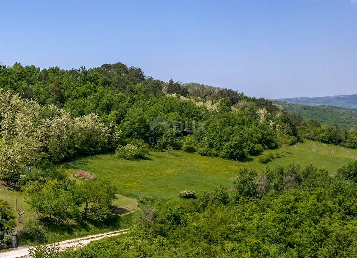 ISTRA, MOTOVUN - Zemljišče z impresivnim razgledom