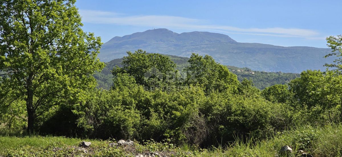 ISTRA, PIĆAN - Zemljišče z gradbenim dovoljenjem in odprtim pogledom na Učko