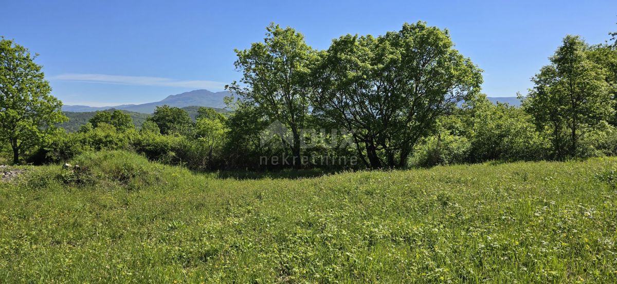 ISTRA, PIĆAN - Zemljišče z gradbenim dovoljenjem in odprtim pogledom na Učko