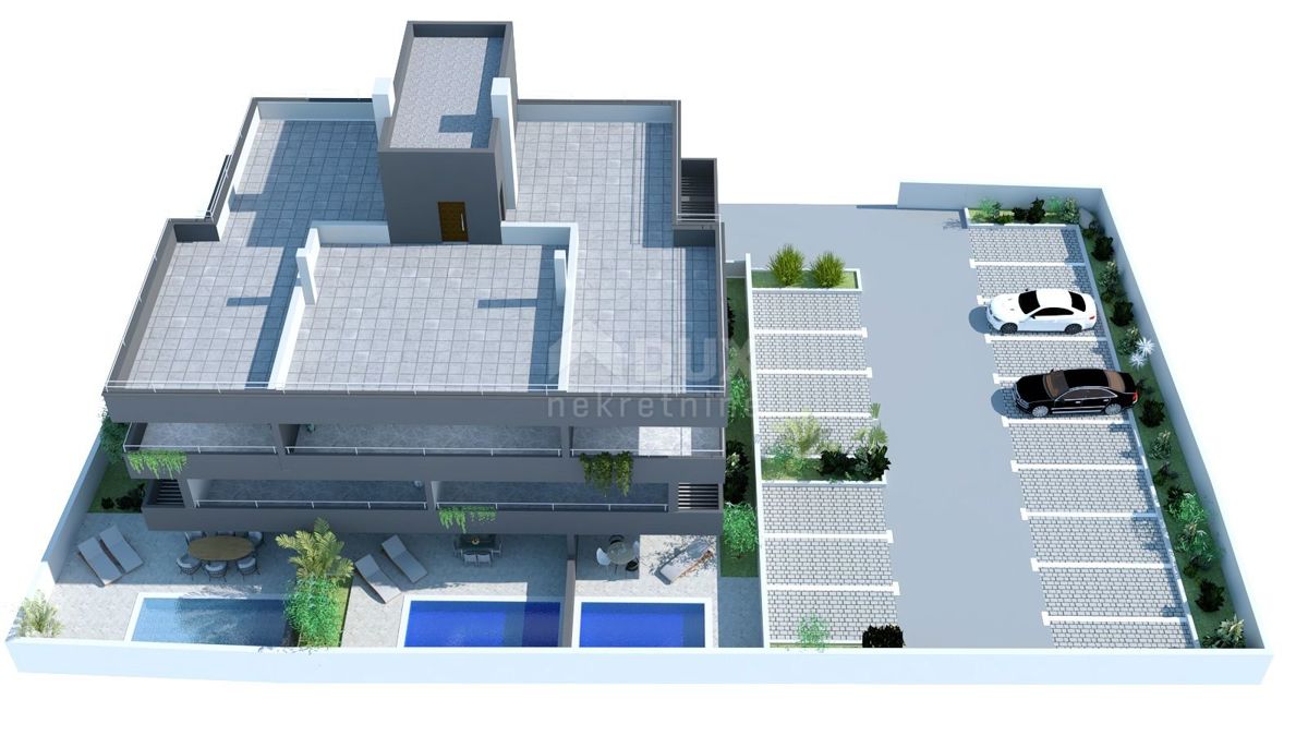 ZADAR, NIN - Stanovanje v novogradnji z bazenom blizu morja S1