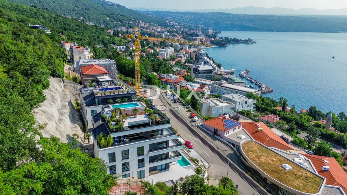 OPATIJA, CENTER - 134m2 prestižna stavba v vrhunski novogradnji, panoramski pogled na morje