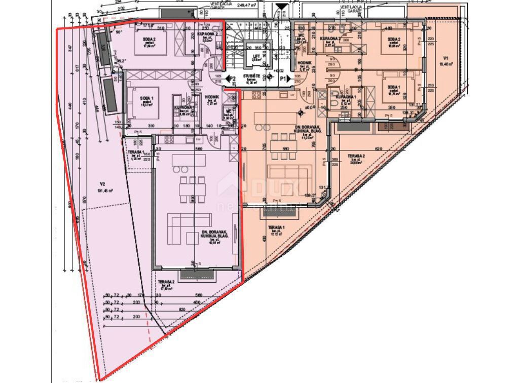 OPATIJA, CENTER - prostorno stanovanje v novogradnji s pogledom na morje, skupni bazen, garaža 