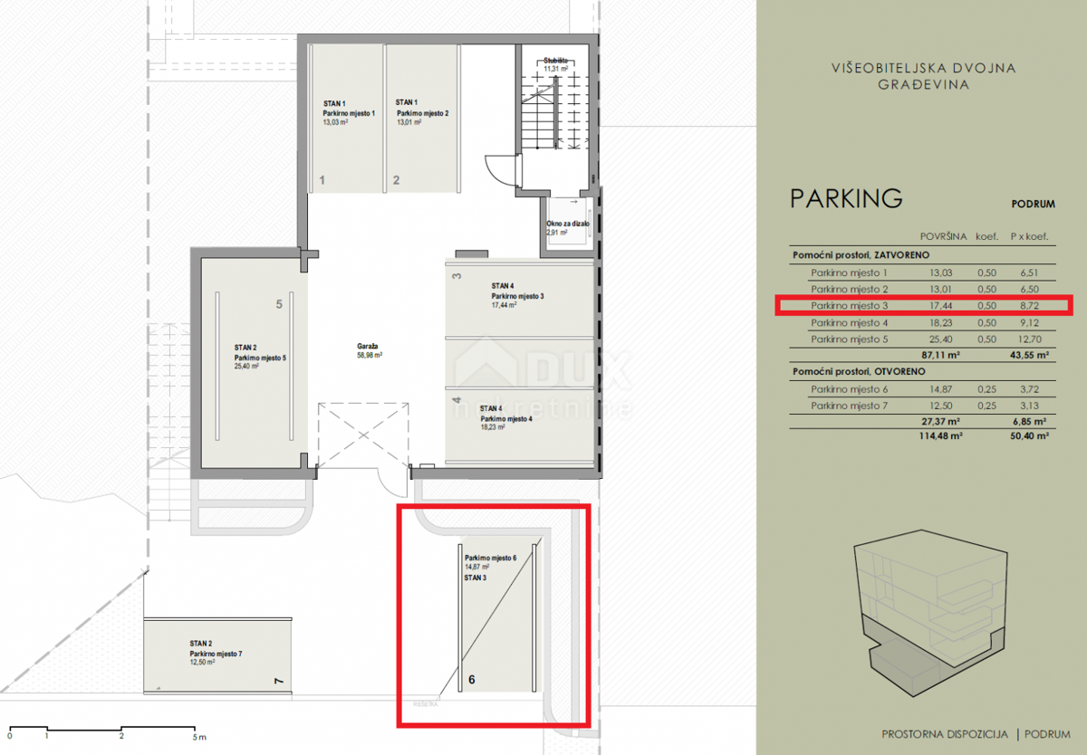 COSTABELLA, BIVIO, KANTRIDA - ekskluzivno stanovanje 43,44 m2, 1. nadstropje, 100 m od morja, čudovit razgled + vrt 118 m2 - APARTMA 3