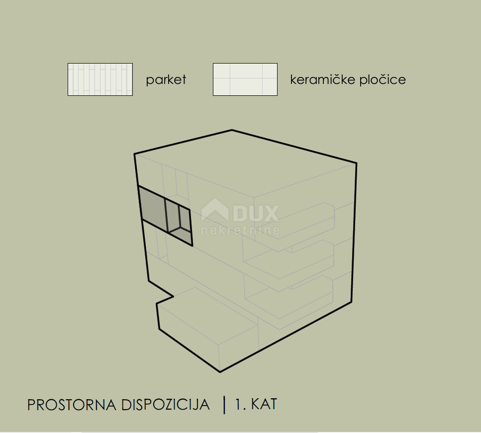 COSTABELLA, BIVIO, KANTRIDA - ekskluzivno stanovanje 43,44 m2, 1. nadstropje, 100 m od morja, čudovit razgled + vrt 118 m2 - APARTMA 3