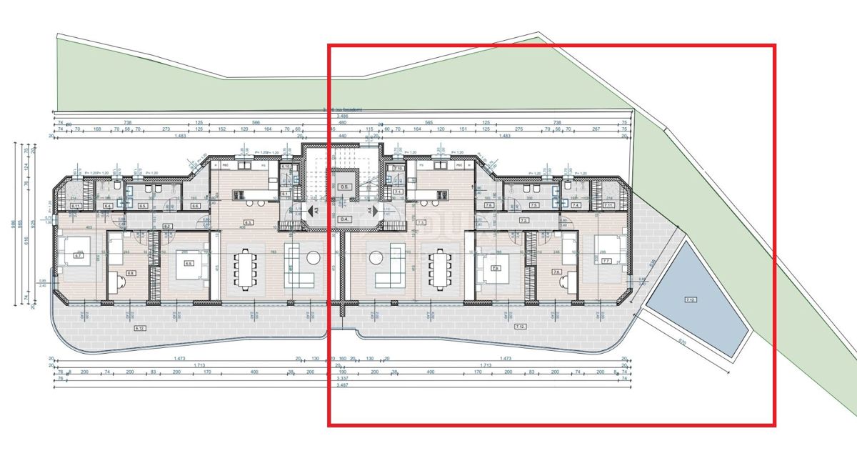 OPATIJA, CENTER - stanovanje 1. nadstropje 190m2 s panoramskim pogledom na morje in bazenom A4