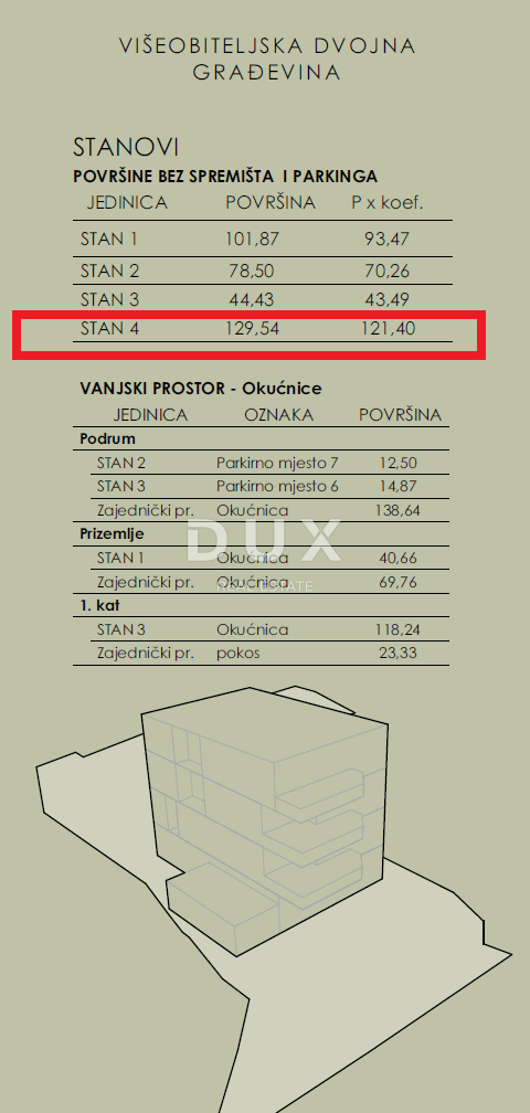 COSTABELLA, BIVIO, KANTRIDA- ekskluzivni penthouse 129,54m2, 100m od morja, čudovit razgled - APARTMA 4