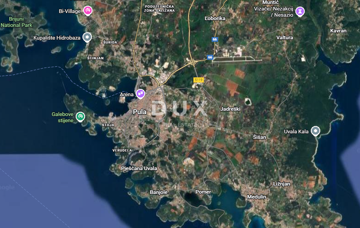 PULA, VALTURA - zazidljivo zemljišče 23.250 m2 za poslovno rabo, PRILOŽNOST!
