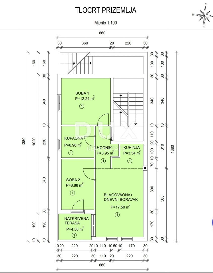 MATULJI, JUŠIĆI, JURDANI - pritlično stanovanje 62,34 m2 v novogradnji DB+2S z vrtom