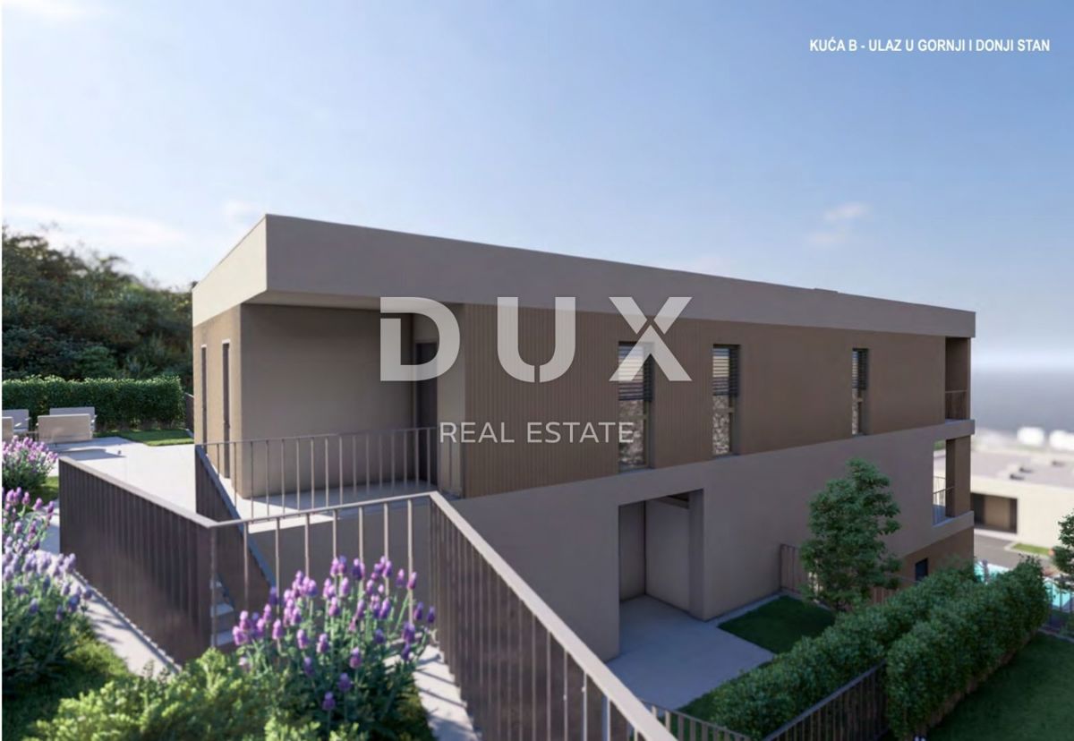 RIJEKA, KOSTRENA - ekskluzivno stanovanje 138,86 m2 novogradnja s čudovitim pogledom na morje + vrt 72,56 m2 - S1-B